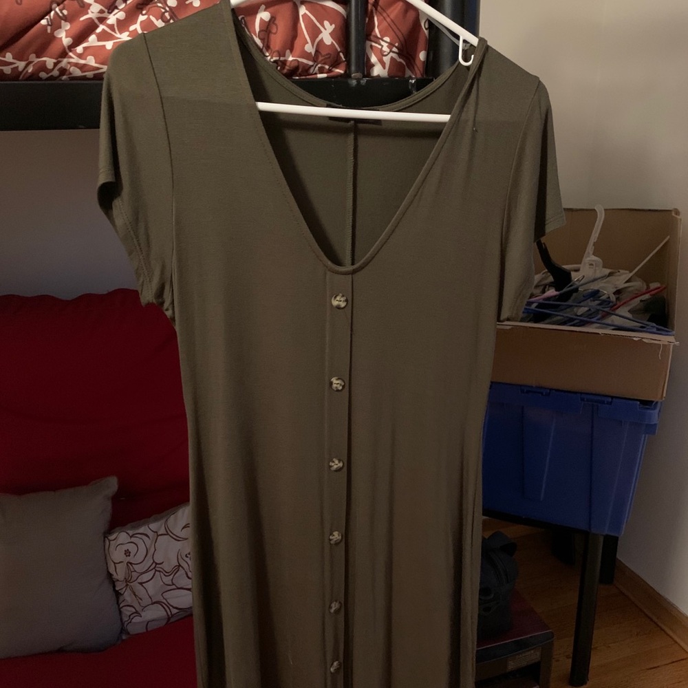 Olive Green T-Shirt dress